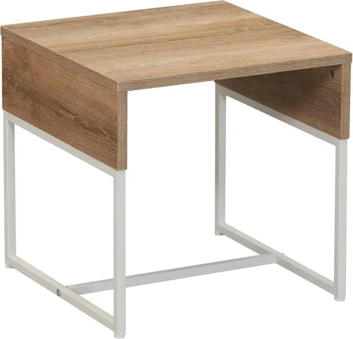 Vista 19 de Household Essentials Mesa de centro de grano Ashwood con base de hierro negro