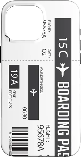 Vista 19 de Tarjeta de embarque de avión, boleto de avión, divertido estuche de regalo de viaje para iPhone 17