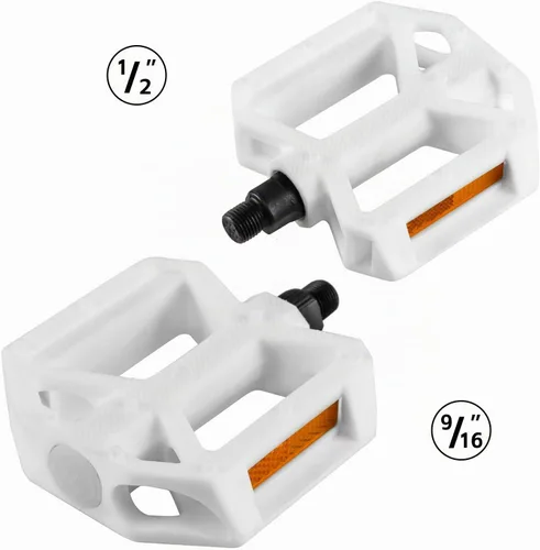 Vista 2 de AVASTA Durable Polypropylene Bicycle Pedals with Reflector for Mountain Bike Road Bike and Other Bicycles,Two Thread Size（9/16”&1/2“）