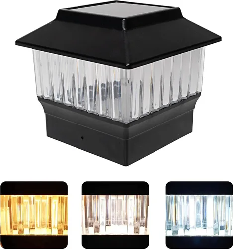 Vista 11 de Luces solares para tapa de poste (paquete de 2) – LED blanco cálido de 25 lúmenes, se adapta a 3.5 x 3.5 pulgadas y 4 x 4 pulgadas de madera/vinilo