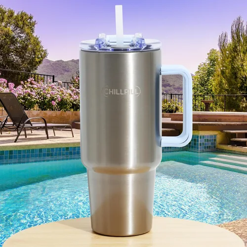 Vista 5 de CHILLPILL GO - Enfriador de café helado, cafetera de acero inoxidable y enfriador de espresso, cafetera fría de enfriamiento rápido, enfriador