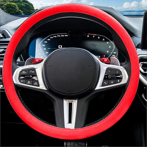 Vista 10 de JDDRY Funda para volante, protector de silicona para volante, funda universal para volante de vehículo, funda protectora para volante