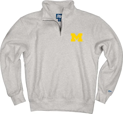 Vista 183 de Blue 84 Sudadera con cremallera de un cuarto para hombre de la NCAA