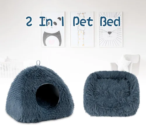 Vista 3 de YUEPET Cama de conejillo de indias de felpa calmante, piel de conejo cálida para hámsters, erizos, hurones, conejos enanos y otros animales pequeños