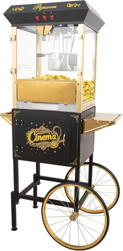 Vista 11 de Máquina de carrito de palomitas de maíz de 16 onzas sobre ruedas, máquina de palomitas de maíz de 850 W para 64 tazas de palomitas de maíz por lote