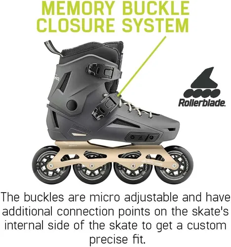 Vista 4 de Rollerblade Lightning 90 Patines de Ruedas Urbanos para Hombre, Antracita y Taupe