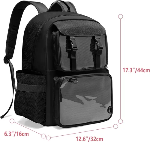 Vista 5 de Ita Bag - Mochila con inserto, mochila Kawaii Ita para cosplay de anime, Negro -, Mediana