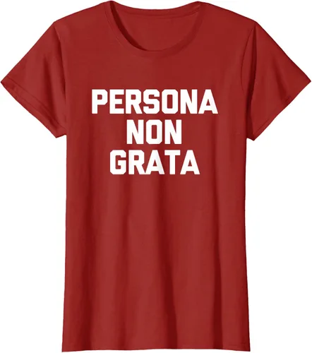 Vista 46 de Persona Non Grata - Divertida camiseta sarcástica con frase sarcástica, Negro