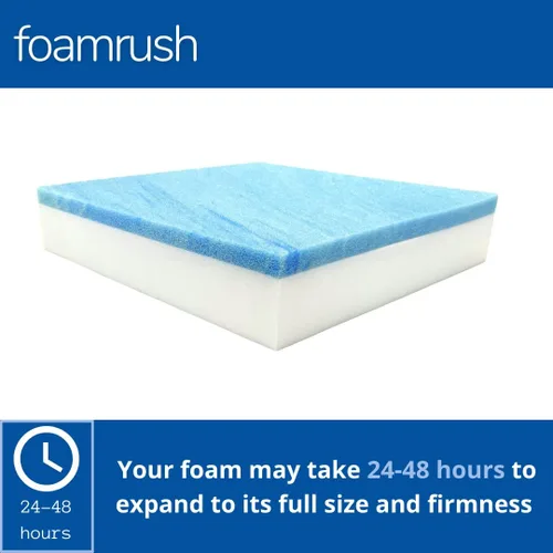 Vista 2 de FoamRush Cojín cuadrado de espuma viscoelástica de gel de 6 x 24 x 24 pulgadas, firmeza media