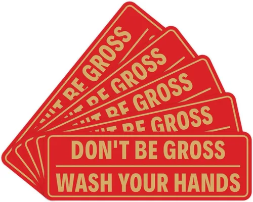 Vista 41 de Letrero de puerta o pared con texto en inglés "Don't Be Gross ("No seas gros") con texto en inglés "Don't Be G