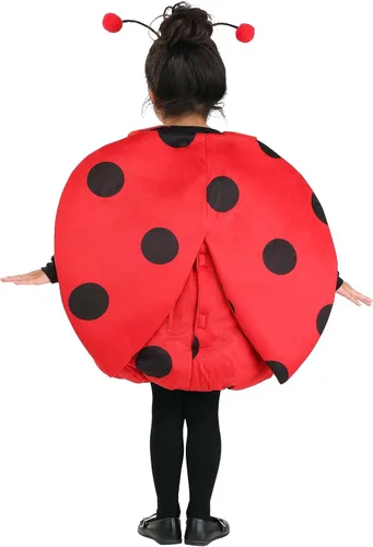 Vista 2 de Itty Bitty Ladybug - Disfraz para niña pequeña, túnica suave con diadema y antenas