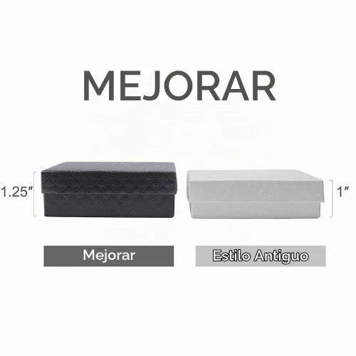 Vista 5 de MESHA 52 cajas de joyería de cartón, 3.5 x 3.5 x 1 pulgadas, caja de regalo de algodón con tapa, cajas de joyería para pequeñas empresas, embalaje