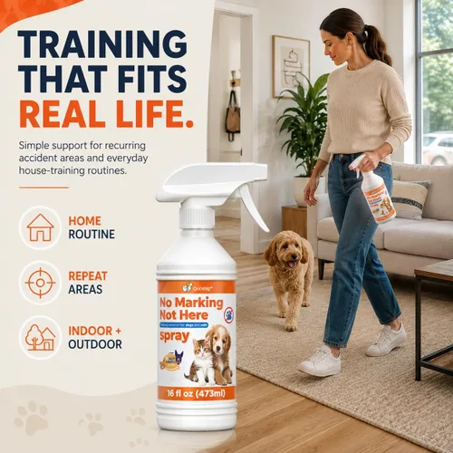 Vista 6 de Spray de apoyo para el hábito del baño para perros, 16 onzas