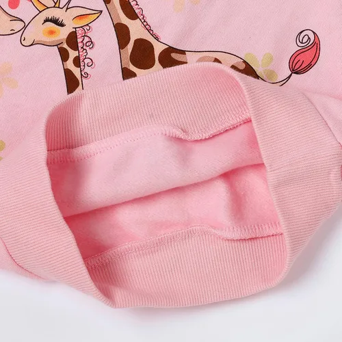 Vista 110 de Sudaderas para niñas pequeñas, cuello redondo, sin botones, de manga larga, para invierno, casual, ropa 2T-7T, Dinosaurio