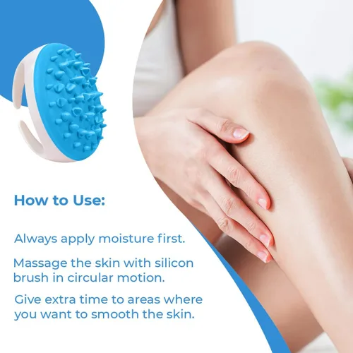 Vista 5 de Rodillo masajeador anticelulítico para eliminar la celulitis, mejora el flujo sanguíneo, cepillo para celulitis y rodillo para celulitis con crema