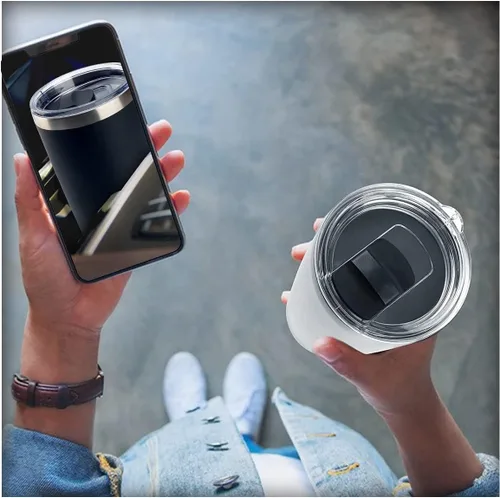 Vista 7 de 2 tapas magnéticas para vaso de 20 onzas con 4 deslizadores magnéticos, tapas de repuesto para vaso, a prueba de derrames, se adapta a YETI Rambler