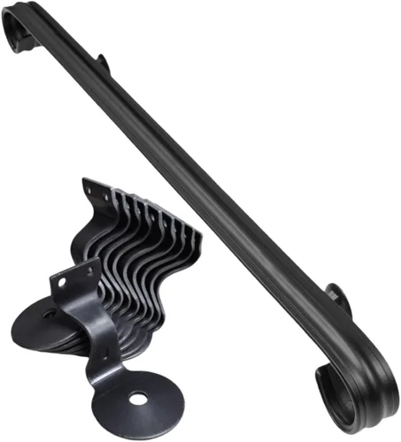 Vista 6 de JM Steel Heavy Duty Steel Handrail Brackets, Wagner Barandilla Soportes (1)