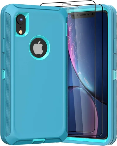 Vista 16 de Funda diseñada para iPhone XR [protección de cuerpo completo 3 en 1] Funda resistente de grado militar, a prueba de golpes y caídas de 6.1 pulgadas