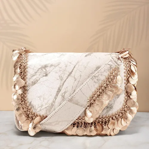 Vista 5 de Aheli Bolsos de mano de oro rosa para mujer bolsos de noche hechos a mano C99C Rose gold talla única