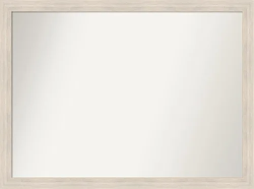 Vista 327 de Amanti Art Espejo personalizado, espejo de baño estrecho Alexandria White Wash, espejo de pared o espejo de tocador de baño sobre el fregadero