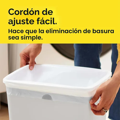 Vista 6 de Bolsas de basura medianas Glad, 8 galones, bolsas de basura Febreze limpias frescas, con control de olores y cordón, 80