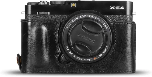 Vista 4 de MegaGear MG1979 Ever Ready - Funda de piel auténtica para cámara compatible con Fujifilm X Series X-E4, color negro