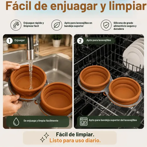Vista 7 de Mosquetón de silicona portátil plegable 2 en 1 para perros