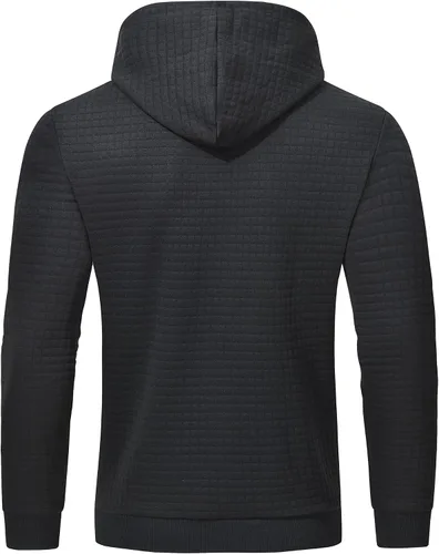 Vista 2 de Sudadera con capucha para hombre, sudadera de manga larga, sudaderas con capucha y patrón cuadrado