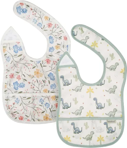 Vista 16 de haakaa Waterproof Baby Bibs for Eating 2pcs for 6-24M