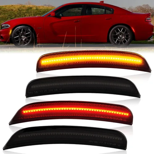 Vista 8 de Gempro Lámparas LED para placa de matrícula para Dodge Charger Challenger Pacifica Jeep Compass Chrysler 300 2015-2022, 6000 K, blanco, 1 unidad