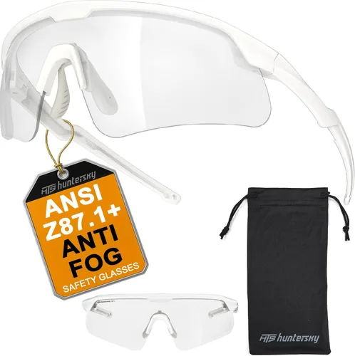 Vista 15 de HTS HUNTERSKY Gafas de Protección Ocular Antiniebla Deportivas de Seguridad para Mujeres y Hombres para Correr, Ciclismo, Conducción, Pickleball