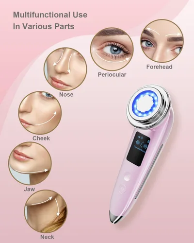 Vista 7 de Masajeador facial eléctrico 4 en 1 masajeador facial antienvejecimiento para apretar la piel reafirmante herramientas para el cuidado de la piel