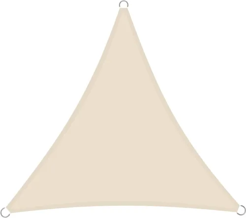 Vista 7 de Toldo tipo vela de 12 x 12 x 12 pies, impermeable, triángulo equilátero, resistente, con bloqueo UV, para patio, patio trasero, césped, jardín Beige
