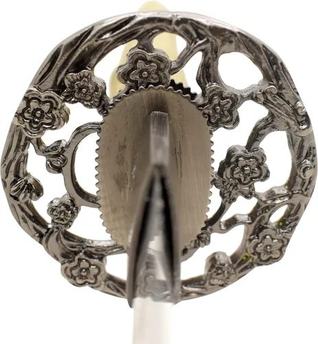 Vista 5 de Snake Eye Tactical Espadas katana-samuráis japonesas clásicas T-10 de acero con soporte de madera resistente