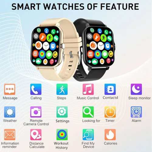 Vista 3 de Smart Watch, 1.81" Upgraded Full Touchscreen Smart Watch for Android iPhones with Bluetooth Call, Sleep Tracker, Multiple Sports Fitness Tracker