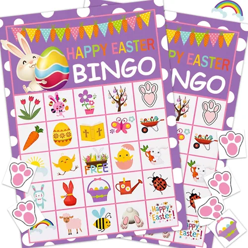 Vista 8 de Juego de bingo navideño de Happy Storm para niños y adultos, tarjetas de muñeco de nieve, 24 jugadores, juegos de invierno y actividades festivas