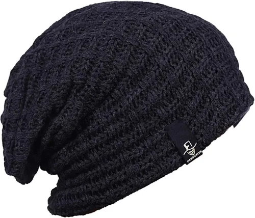 Vista 9 de FORBUSITE - Gorro holgado de punto para hombre, de gran tamaño, para verano e invierno B08
