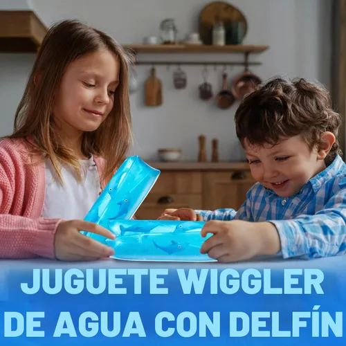 Vista 4 de Bedwina Juguete Serpenteante de Agua de Delfín - (Paquete de 2) Juguetes Sensoriales Fidget de Serpiente de Agua de 4.75 Pulgadas y Tubo de Agua