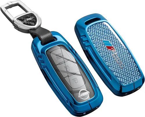 Vista 9 de Funda para llavero BMW con llavero, fibra de carbono real, protección de aleación de zinc, compatible con BMW 1 3 4 5 6 7 Series X1 X3 X4 M5 M6 GT3