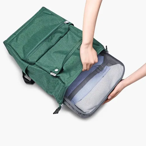 Vista 8 de Cubos de embalaje, organizadores de equipaje de viaje con bolsa de aseo