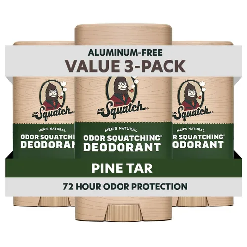Vista 25 de Dr. Squatch - Desodorante natural para hombres - Sin aluminio, elimina el olor - Birchwood Breeze (2.65 oz, paquete de 3)