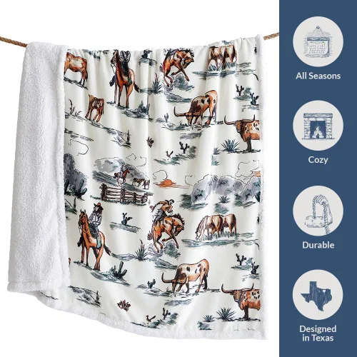 Vista 62 de Indigo Hill by HiEnd Accents Acadia - Manta de sherpa con estampado de pinos bosques, naturaleza, bosque, montaña, manta occidental para acampar al