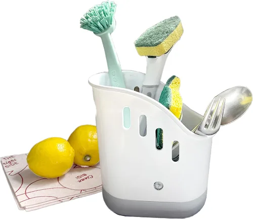 Vista 7 de Trenton Gifts Organizador de fregadero de cocina - Organizador de fregadero para organización de cocina: esponja y soporte para cepillos