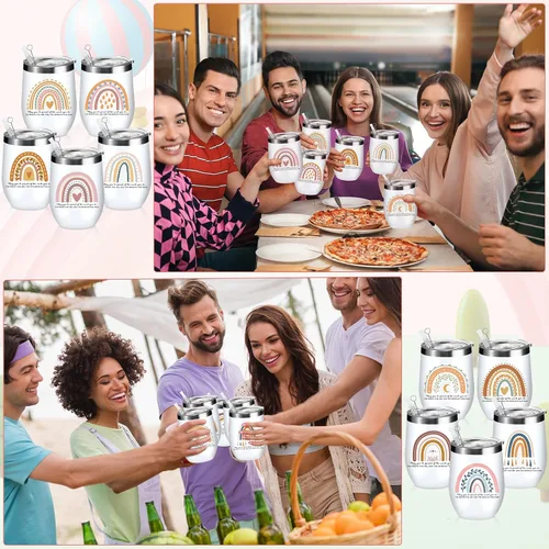Vista 6 de Sieral 10 tazas inspiradoras de agradecimiento a los empleados, taza de 12 onzas con aislamiento de acero inoxidable con tapa, regalo