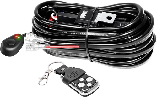 Vista 7 de SKYWORLD Kit de arnés de cableado de 1 cable de 10 pies para barra de luz de trabajo LED, interruptor de encendido/apagado de 14 V, kit de arnés
