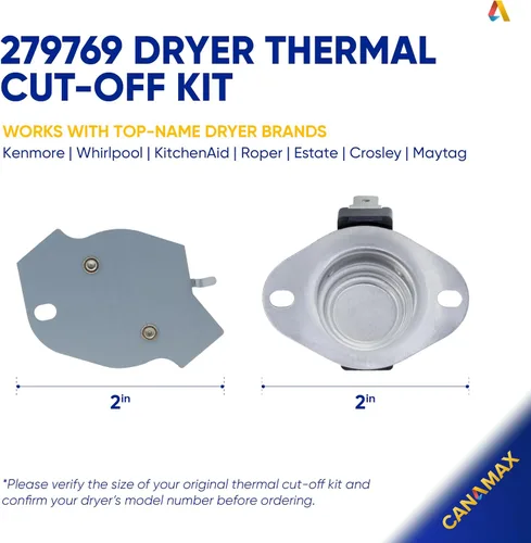 Vista 3 de Canamax 279769 Kit de corte térmico para secadora para Whirlpool Kenmore