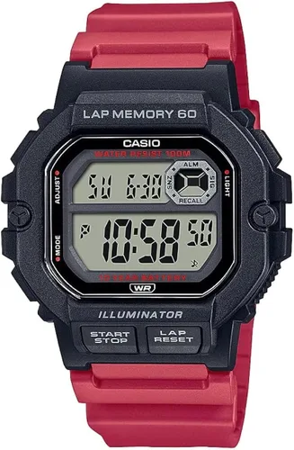 Vista 9 de Casio WS1300H Series Digital Watch 100 Meter Water Resistance LED Backlight 1/100 SEC Stopwatch Tide Graph Coundtown Timer LED Light