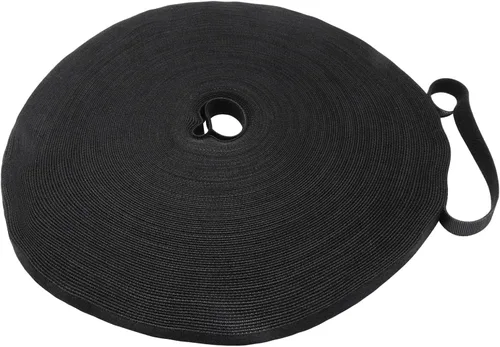 Vista 13 de 1 rollo de cinta adhesiva para plantas de 65 pies/65.6 ft, cinta reutilizable de doble cara de gancho y bucle, ancho de 0.47 pulgadas, lazo