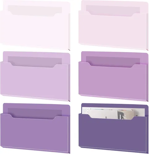 Vista 32 de Fuutreo Organizador magnético de archivos de pared, 6 unidades, soporte magnético para archivos de pared, frigorífico, revistas, papel para cartas