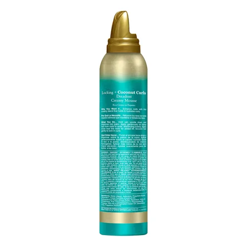 Vista 8 de OGX Locking + Coconut Curls - Mousse cremoso decadente, 7.9 onzas